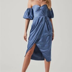 ASTR the label blue Zurina Dress